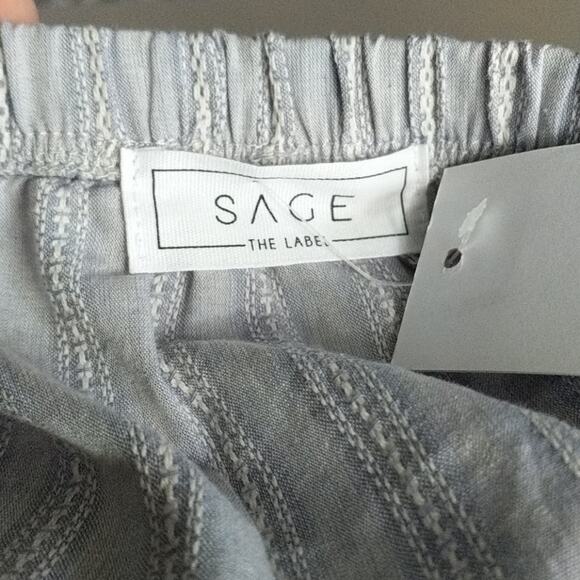 SAGE THE LABEL Blue Striped Off Shoulder Casual Summer Top XS - Picture 10 of 10